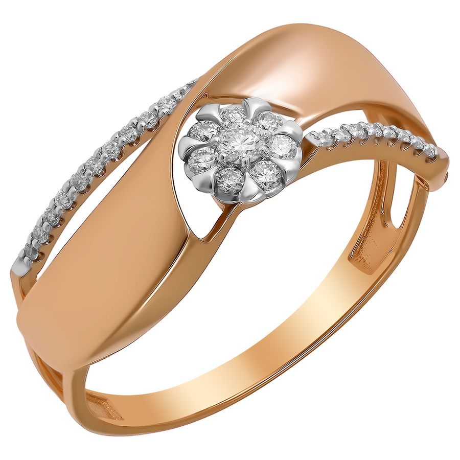 Кольцо, золото, бриллиант, 1012295